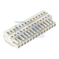 1-conductor female connector, CAGE CLAMP&reg;, 2.5 mm&sup2;, light gray