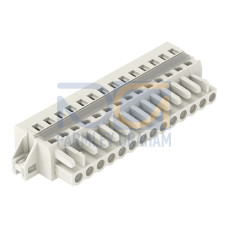 1-conductor female connector, CAGE CLAMP&reg;, 2.5 mm&sup2;, light gray