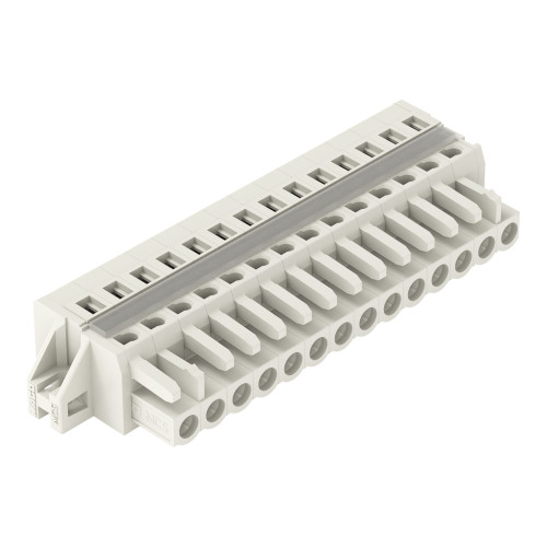 1-conductor female connector, CAGE CLAMP&reg;, 2.5 mm&sup2;, light gray