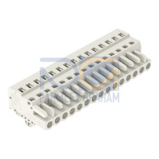 1-conductor female connector, CAGE CLAMP&reg;, 2.5 mm&sup2;, light gray