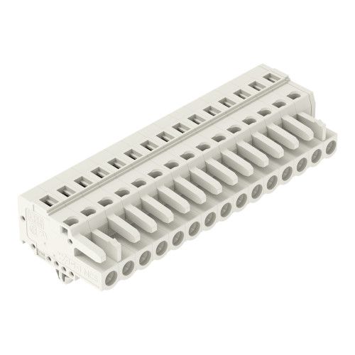 1-conductor female connector, CAGE CLAMP&reg;, 2.5 mm&sup2;, light gray