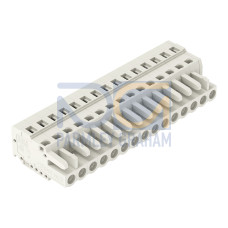 1-conductor female connector, CAGE CLAMP&reg;, 2.5 mm&sup2;, light gray