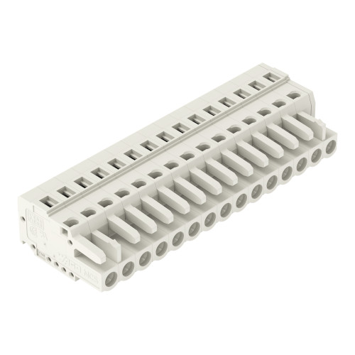 1-conductor female connector, CAGE CLAMP&reg;, 2.5 mm&sup2;, light gray