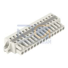 1-conductor female connector, CAGE CLAMP&reg;, 2.5 mm&sup2;, light gray