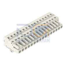 1-conductor female connector, CAGE CLAMP&reg;, 2.5 mm&sup2;, light gray