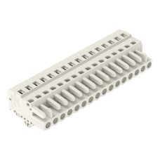 1-conductor female connector, CAGE CLAMP&reg;, 2.5 mm&sup2;, light gray
