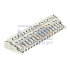 1-conductor female connector, CAGE CLAMP&reg;, 2.5 mm&sup2;, light gray