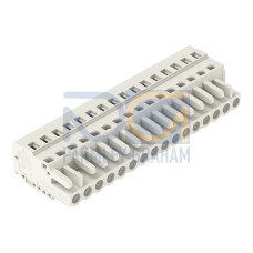 1-conductor female connector, CAGE CLAMP&reg;, 2.5 mm&sup2;, light gray