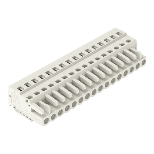 1-conductor female connector, CAGE CLAMP&reg;, 2.5 mm&sup2;, light gray