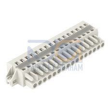 1-conductor female connector, CAGE CLAMP&reg;, 2.5 mm&sup2;, light gray