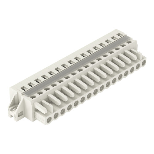 1-conductor female connector, CAGE CLAMP&reg;, 2.5 mm&sup2;, light gray