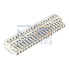 1-conductor female connector, CAGE CLAMP&reg;, 2.5 mm&sup2;, light gray
