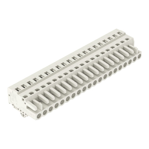 1-conductor female connector, CAGE CLAMP&reg;, 2.5 mm&sup2;, light gray