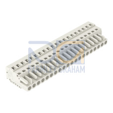1-conductor female connector, CAGE CLAMP&reg;, 2.5 mm&sup2;, light gray