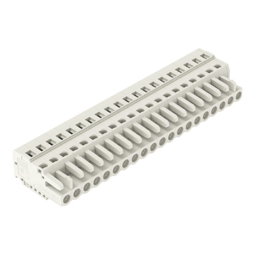 1-conductor female connector, CAGE CLAMP&reg;, 2.5 mm&sup2;, light gray