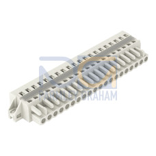 1-conductor female connector, CAGE CLAMP&reg;, 2.5 mm&sup2;, light gray