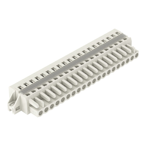 1-conductor female connector, CAGE CLAMP&reg;, 2.5 mm&sup2;, light gray