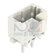 THT male header, 1.0 x 1.0 mm solder pin, straight, light gray