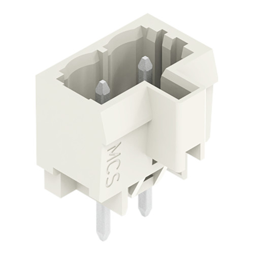 THT male header, 1.0 x 1.0 mm solder pin, straight, light gray