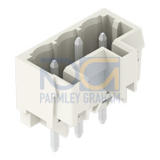 THT male header, 1.0 x 1.0 mm solder pin, straight, light gray