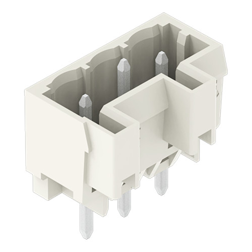 THT male header, 1.0 x 1.0 mm solder pin, straight, light gray