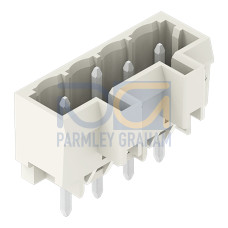 THT male header, 1.0 x 1.0 mm solder pin, straight, light gray