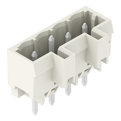 THT male header, 1.0 x 1.0 mm solder pin, straight, light gray