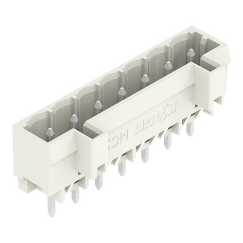 THT male header, 1.0 x 1.0 mm solder pin, straight, light gray