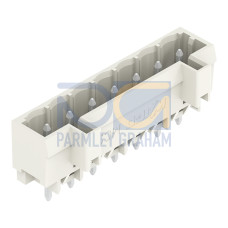 THT male header, 1.0 x 1.0 mm solder pin, straight, light gray