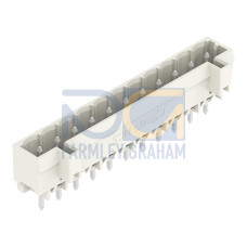 THT male header, 1.0 x 1.0 mm solder pin, straight, light gray