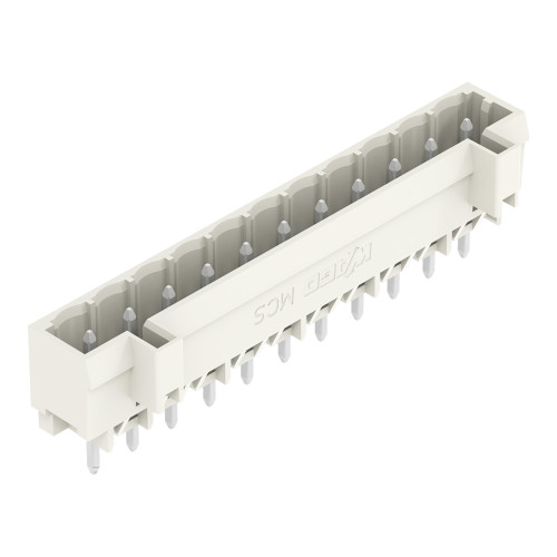 THT male header, 1.0 x 1.0 mm solder pin, straight, light gray