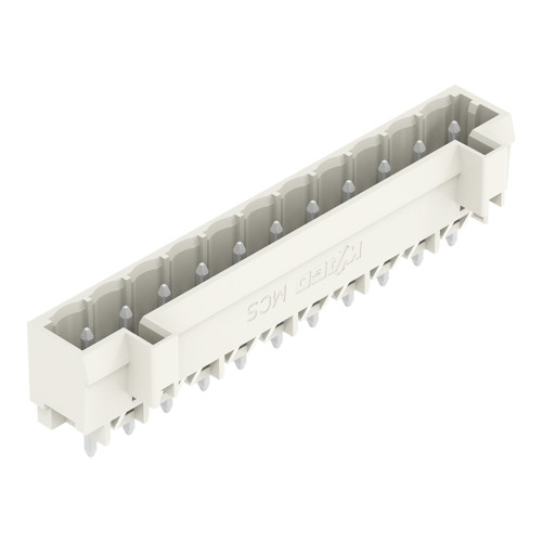 THT male header, 1.0 x 1.0 mm solder pin, straight, light gray