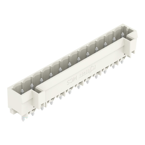 THT male header, 1.0 x 1.0 mm solder pin, straight, light gray