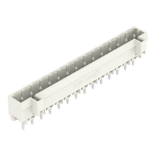 THT male header, 1.0 x 1.0 mm solder pin, straight, light gray