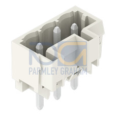 THT male header, 1.2 x 1.2 mm solder pin, straight, light gray