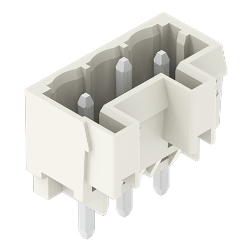 THT male header, 1.2 x 1.2 mm solder pin, straight, light gray