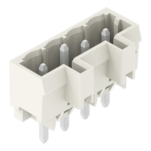 THT male header, 1.2 x 1.2 mm solder pin, straight, light gray