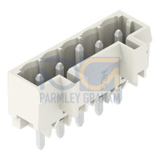 THT male header, 1.2 x 1.2 mm solder pin, straight, light gray