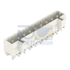 THT male header, 1.2 x 1.2 mm solder pin, straight, light gray