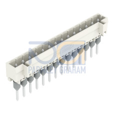 Male connector for rail-mount terminal blocks, 1.2 x 1.2 mm pins, straight, light gray