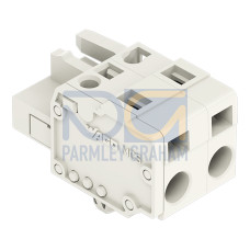 1-conductor female connector, CAGE CLAMP&reg;, 2.5 mm&sup2;, light gray