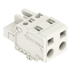 1-conductor female connector, CAGE CLAMP&reg;, 2.5 mm&sup2;, light gray