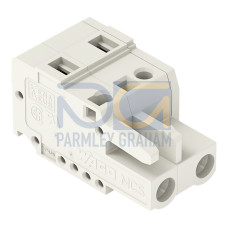 1-conductor female connector, CAGE CLAMP&reg;, 2.5 mm&sup2;, light gray