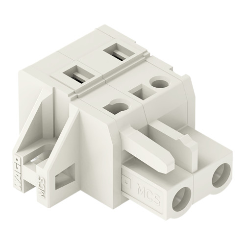 1-conductor female connector, CAGE CLAMP&reg;, 2.5 mm&sup2;, light gray