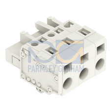 1-conductor female connector, CAGE CLAMP&reg;, 2.5 mm&sup2;, light gray