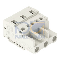 1-conductor female connector, CAGE CLAMP&reg;, 2.5 mm&sup2;, light gray