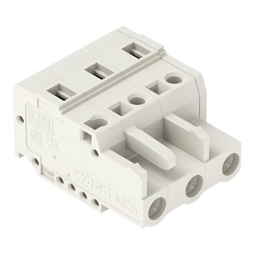 1-conductor female connector, CAGE CLAMP&reg;, 2.5 mm&sup2;, light gray