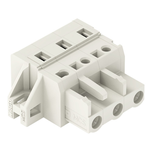 1-conductor female connector, CAGE CLAMP&reg;, 2.5 mm&sup2;, light gray