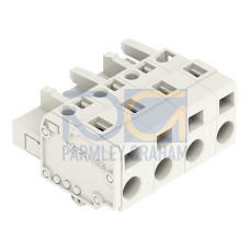 1-conductor female connector, CAGE CLAMP&reg;, 2.5 mm&sup2;, light gray