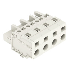 1-conductor female connector, CAGE CLAMP&reg;, 2.5 mm&sup2;, light gray